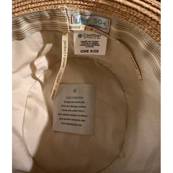 Coolibar UPF 50+ Carolina Summer Cloche Sun Hat — Natural — One Size main image 5